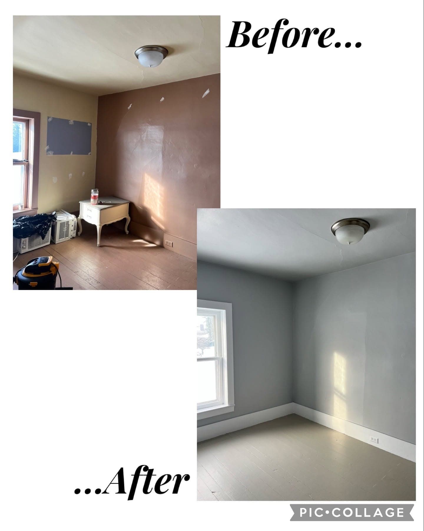 Repainted living space with a smooth even finish